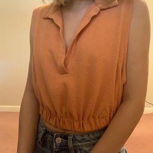 Free People vest polo top